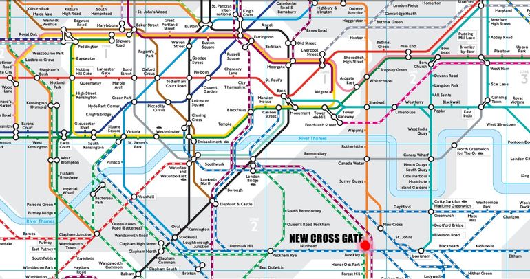 New Cross Gate Station is the nearest station - Zone 2 - You can see how well connected you'll be .. . ..