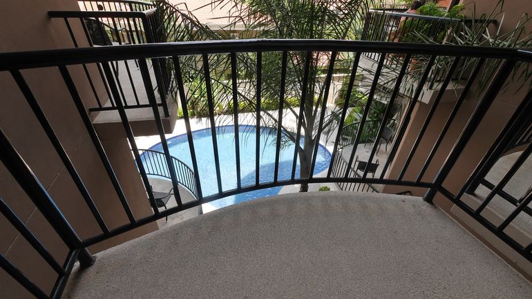 Patio from First Bedroom Overlooking Swimming Pool