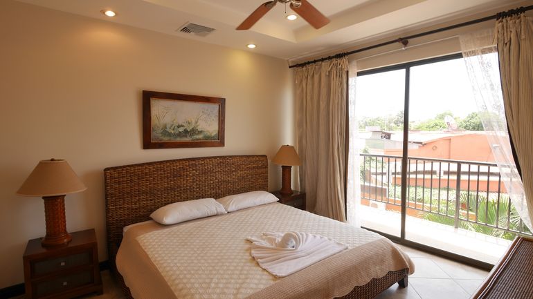 Master Bedroom with Queen Size Bed, Patio overlooking the city, Air conditioner, ceiling fan