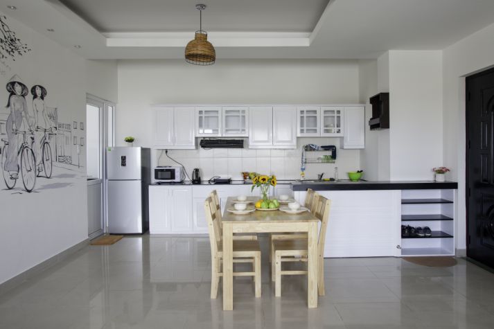 Hungry yet? Our big and functional kitchen is where you can whip up a delicious meal in no time. And yes, we'd love to do a cooking duet to exchange our grandma's recipes with yours. 