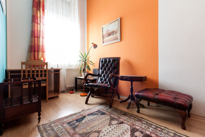 the spacious study & sitting area of the 2nd bedroom
