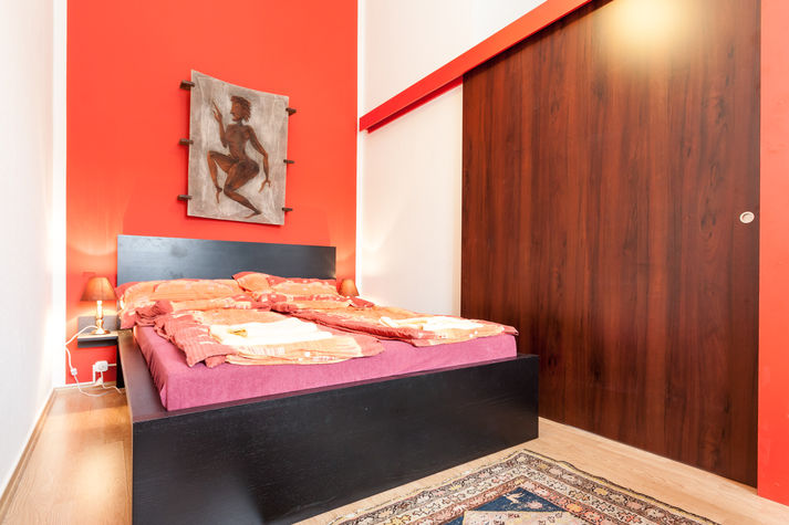 the 2nd bedroom with closed slide door