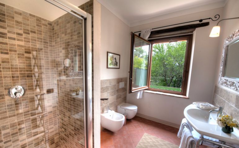 the bathroom 
