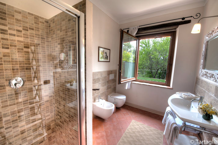 the bathroom 