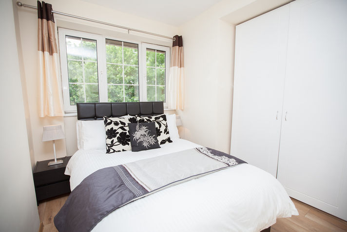 1st Bedroom with Double Bed and built in wardrobe