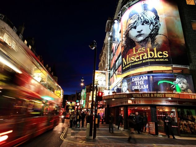 West End Theatres (7 tube stops away / 11 minutes)