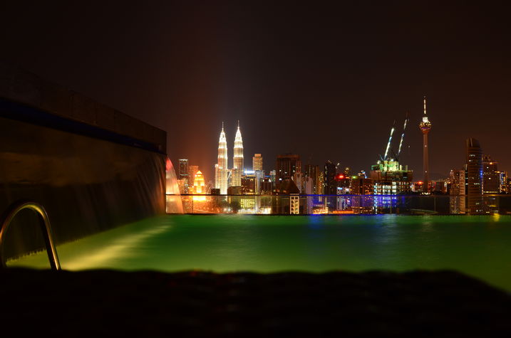 Breath Taking Night View from the Sky Pool
