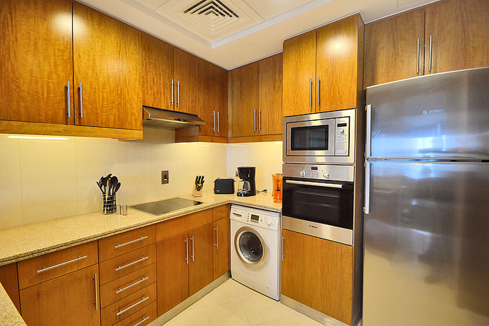 the kitchen