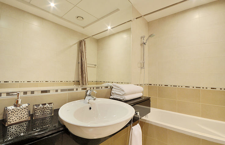 the bathroom