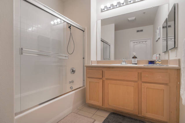 Clean, spacious bathroom