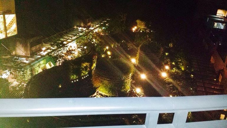 Unit balcony at night