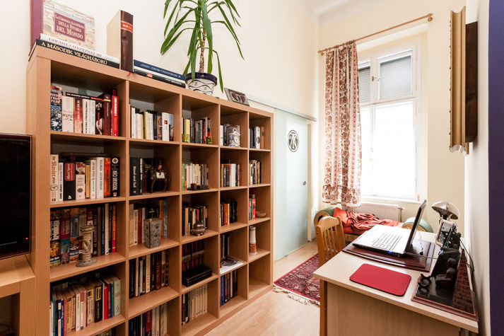 the library with multilingual books