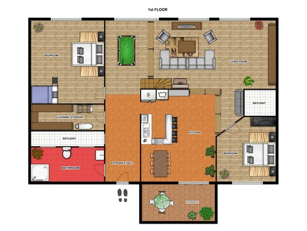 Floorplan first floor - Family apartment - Old Town Square - Prague