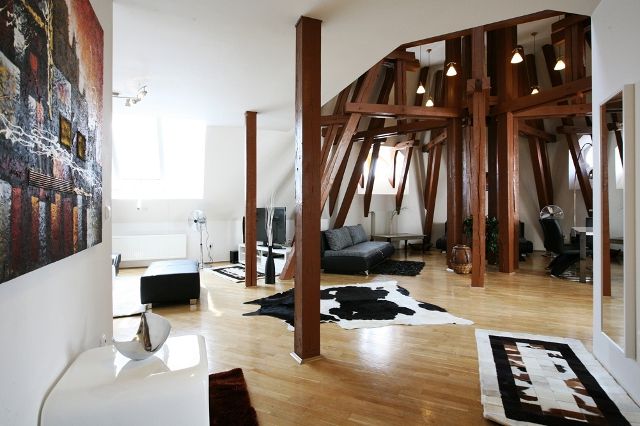 Living room - Apartment Attic Kozi - Old Town Square - Prague