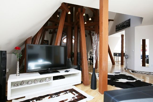 Living room - Apartment Attic Kozi - Old Town Square - Prague