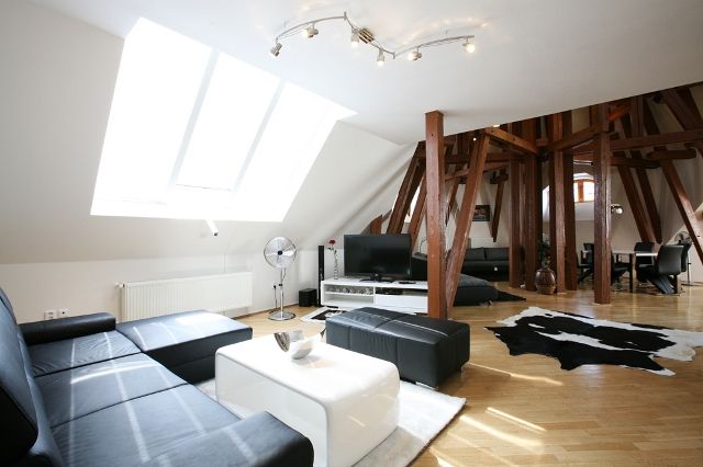 Living room - Apartment Attic Kozi - Old Town Square - Prague