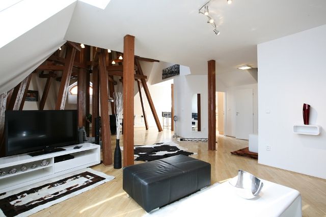 Living room - Apartment Attic Kozi - Old Town Square - Prague