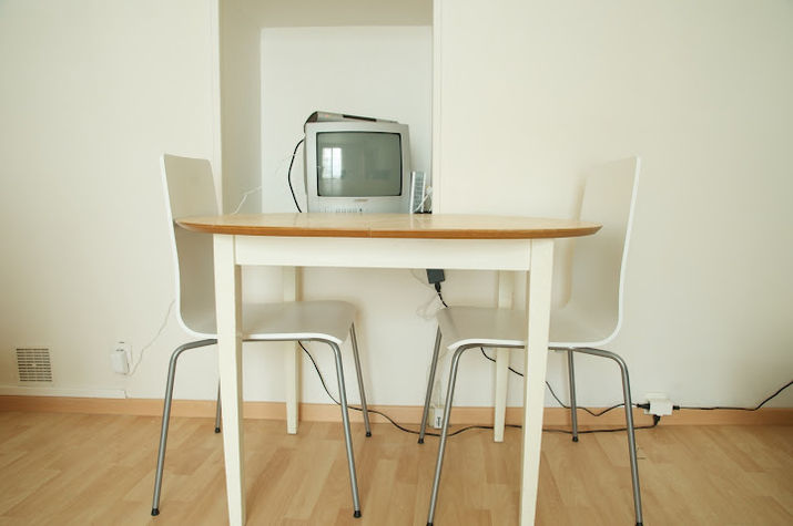Cozy dining area for romantic meals at home.