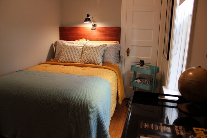 The Library, which is the smaller of the two bedrooms.