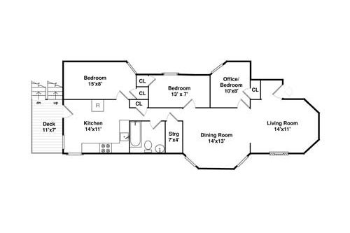 Floor plan of the unit.