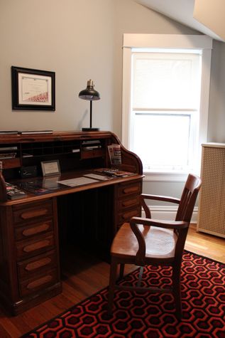 The private office, which also has an additional closet.