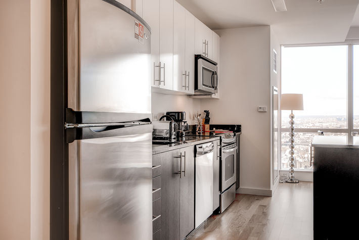 Fully-Equipped Kitchen complete with Stainless Steel Pots & Pans
