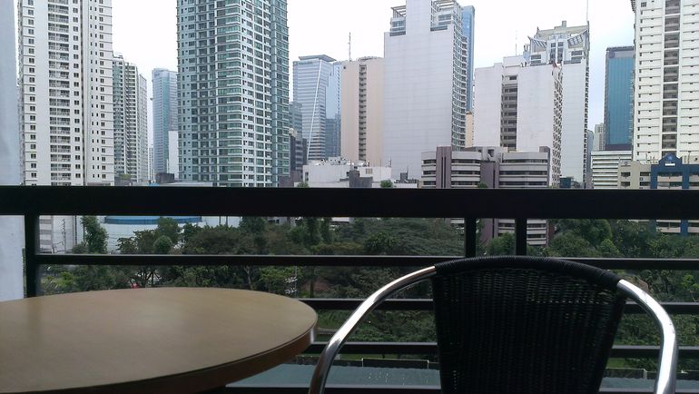 Having your meals on the balcony is a great way to relax after a hard day of sight seeing.
