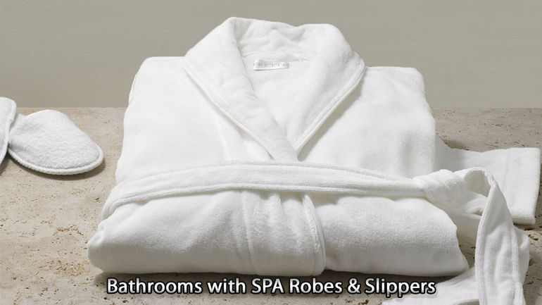 Bathrooms with SPA Robes & Slippers