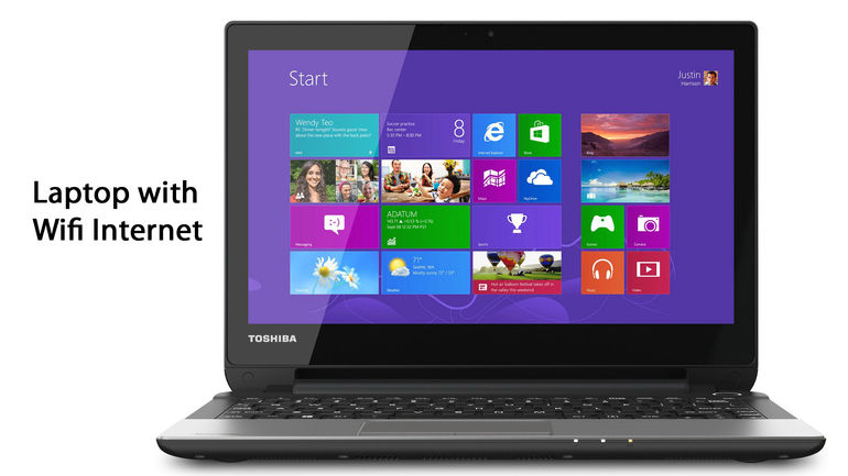 Laptop Provided with Wifi Internet