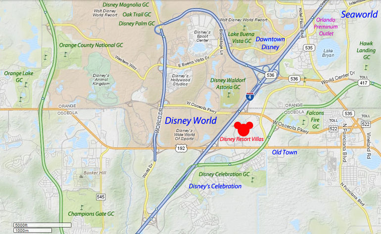 Disney Resort Villas Map
Best Location by Disney World