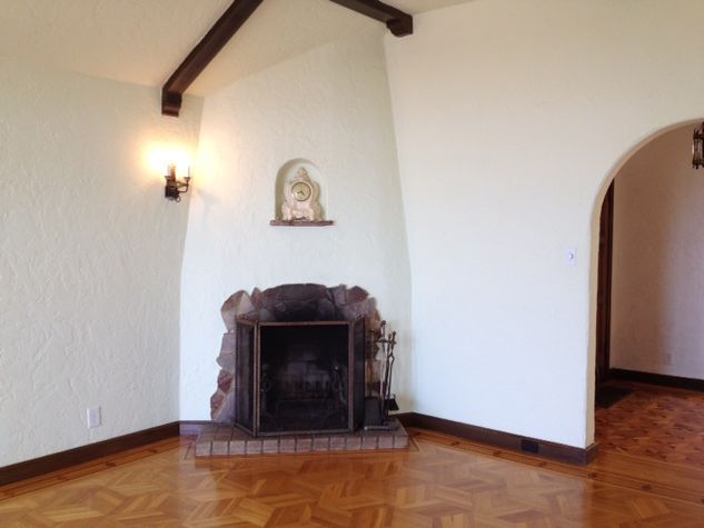 Living room fireplace