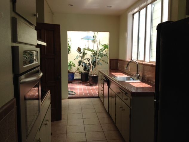 Kitchen looking toward dining patio