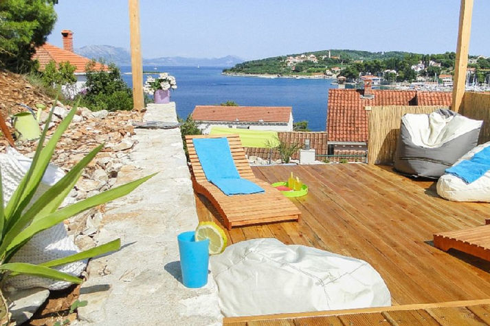 Sun deck above the Pool with fabulous view to the sea will take your breath away