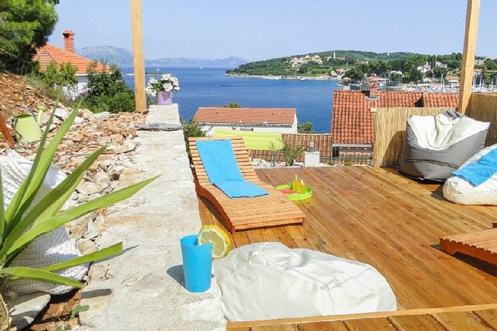 Sun deck above the Pool with fabulous view to the sea will take your breath away