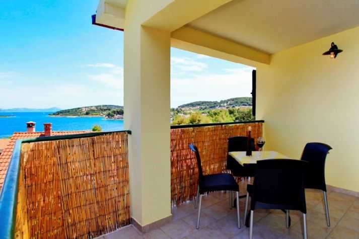 Admire turquoise colors and Peljesac peninsula from the top floor apartments