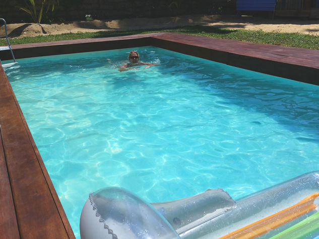 The beachfront swimming pool