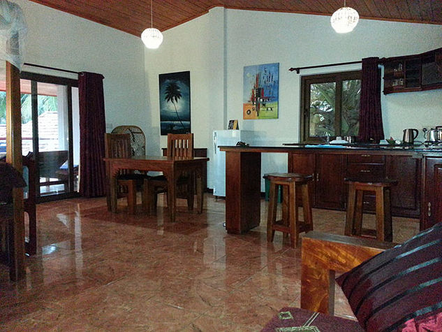 Inside the studio apartment upstairs