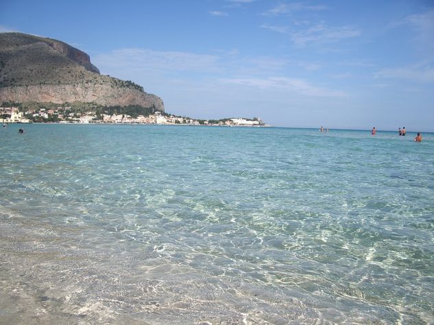 Mondello beach.
