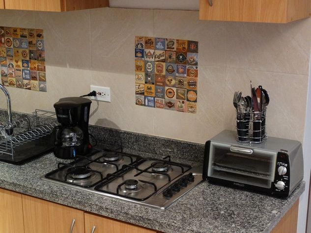 Silverware en coffee maker