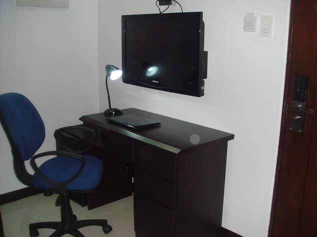 Office Table and TV