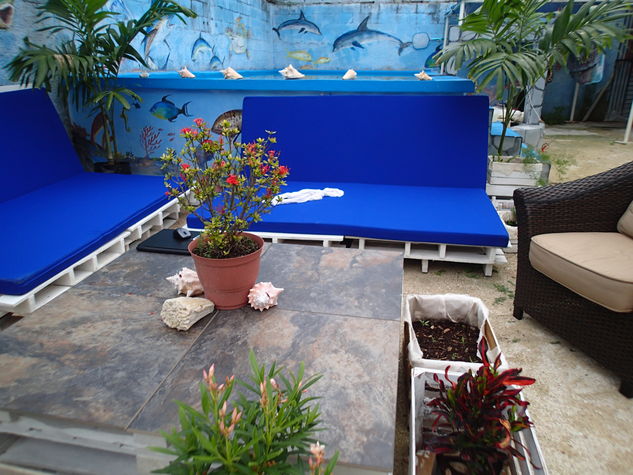 Rest area in the backyard