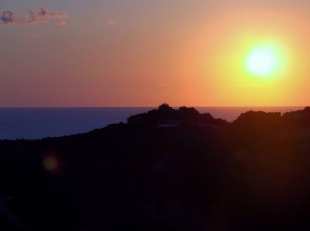 One of the many Sunsets viewed from the Villa