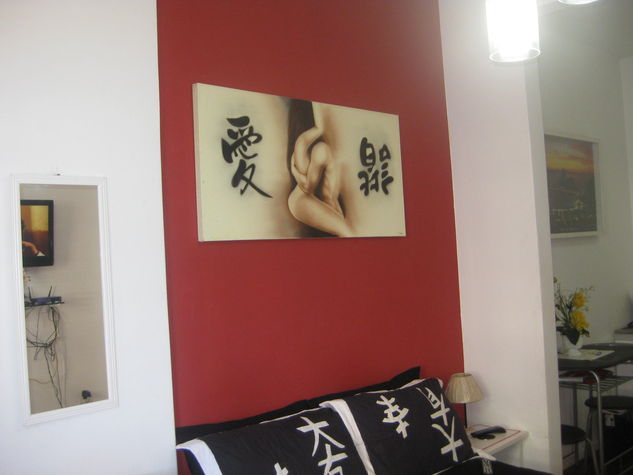 nicely decorated bedroom area