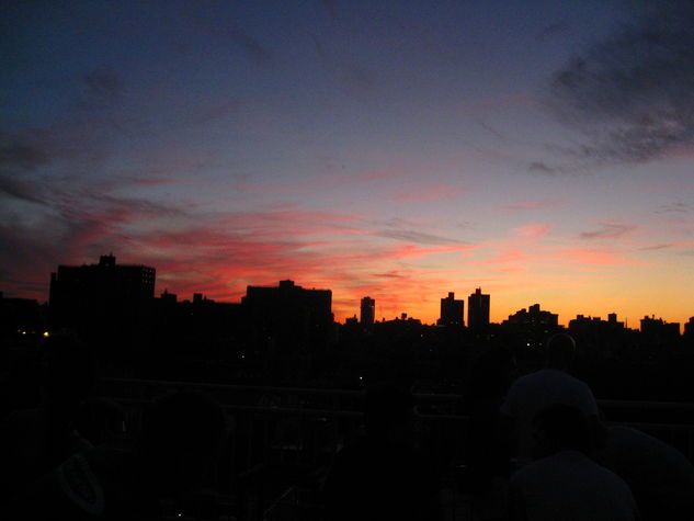 Sunset on the roof deck