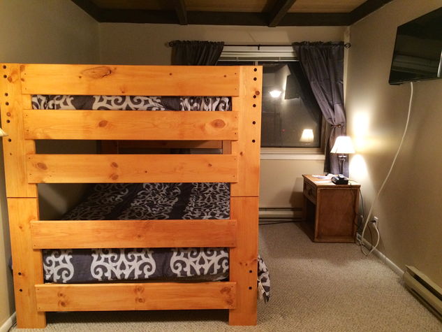 Junior Bedroom, with full/over full bunk beds, trundle pull-out, and 32" t.v. w/ cable.