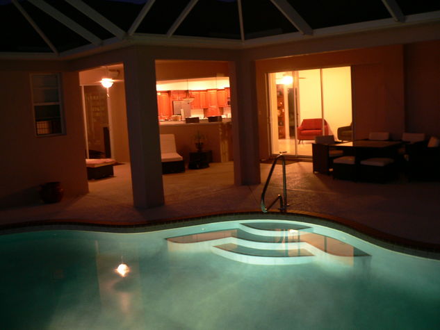 patio at night