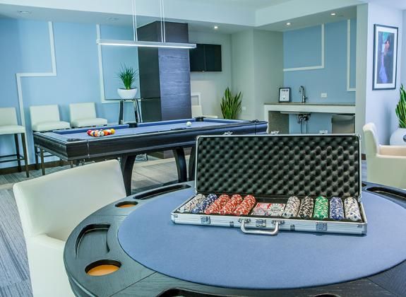 Game Room with Poker & Billiards