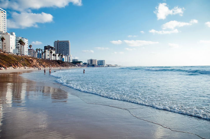 Beach in Bat-Yam, the sea is really close