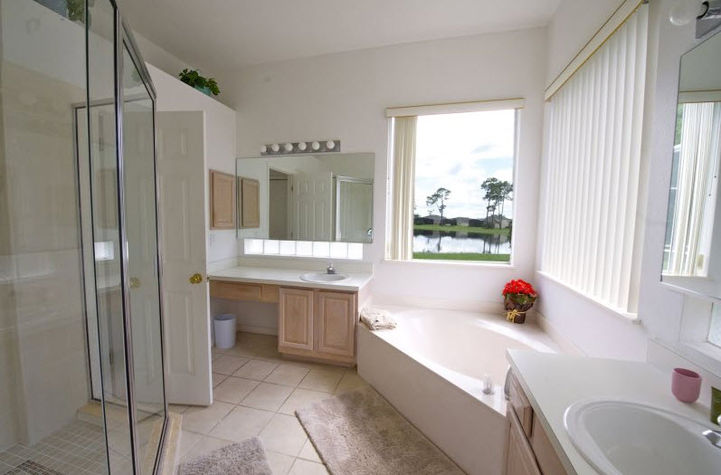 Master bathroom with garden tub and separate shower