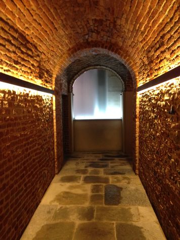 Entrance with 1800's bricks